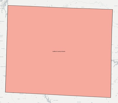 Guilford County NC school district boundaries map