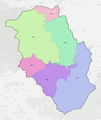 Haywood County NC ZIP code boundaries map