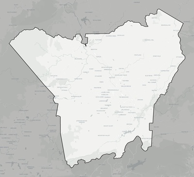 Henderson County NC county basemap context