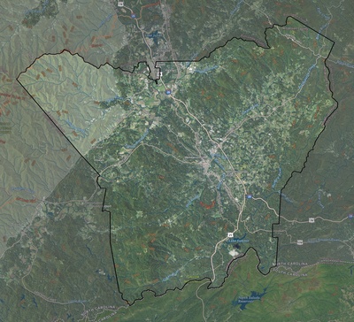 Henderson County NC USGS imagery and topo map