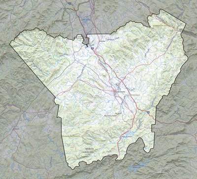 Henderson County NC USGS topo map