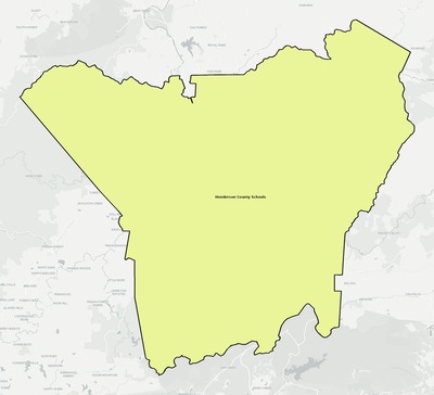 Henderson County NC school district boundaries map