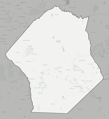 Hoke County NC county basemap context