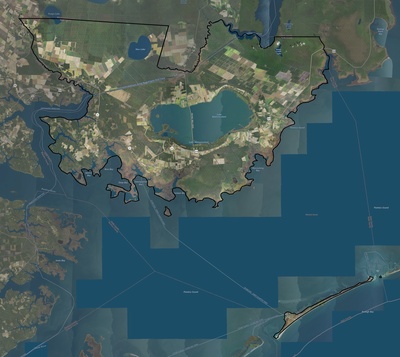Hyde County NC USGS imagery and topo map