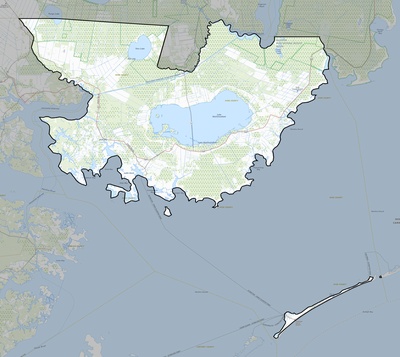 Hyde County NC USGS topo map