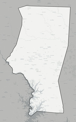 Iredell County NC county basemap context