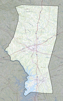 Iredell County NC USGS topo map