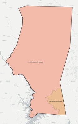 Iredell County NC school district boundaries map