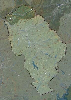 Jackson County NC USGS imagery and topo map
