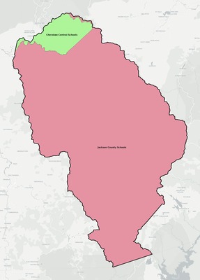 Jackson County NC school district boundaries map
