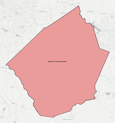 Johnston County NC school district boundaries map