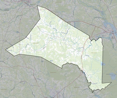 Jones County NC USGS topo map