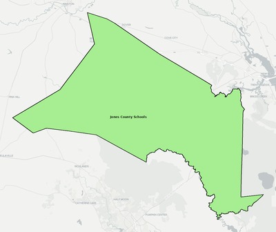 Jones County NC school district boundaries map