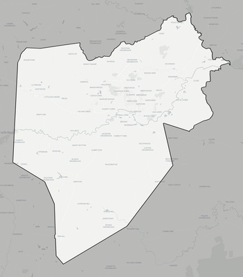 Lenoir County NC county basemap context