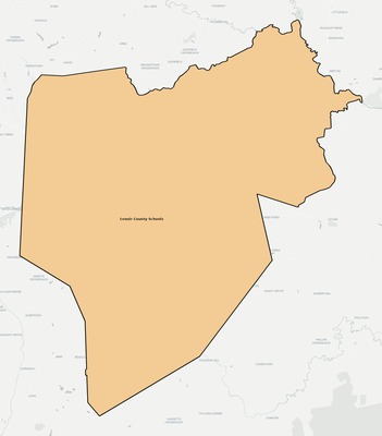 Lenoir County NC school district boundaries map
