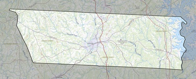 Lincoln County NC USGS topo map
