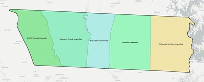 Lincoln County NC townships and subdivisions map
