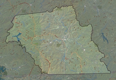 Macon County NC USGS imagery and topo map