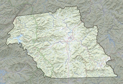 Macon County NC USGS topo map