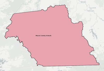 Macon County NC school district boundaries map