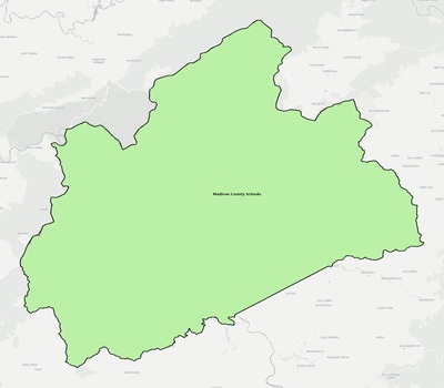 Madison County NC school district boundaries map