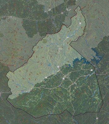 McDowell County NC USGS imagery and topo map