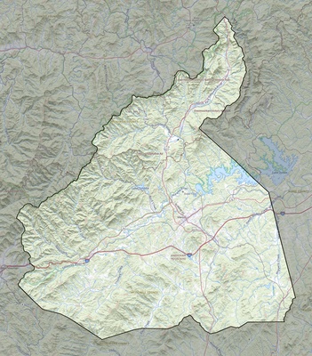 McDowell County NC USGS topo map