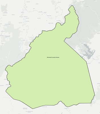 McDowell County NC school district boundaries map