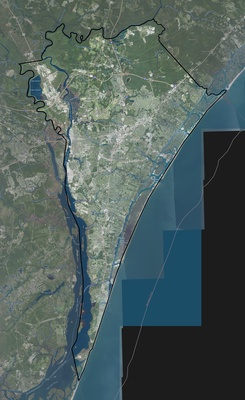 New Hanover County NC USGS imagery and topo map