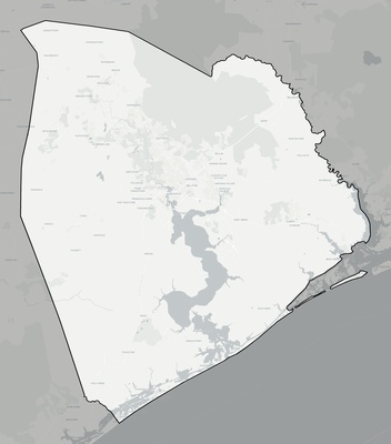 Onslow County NC county basemap context