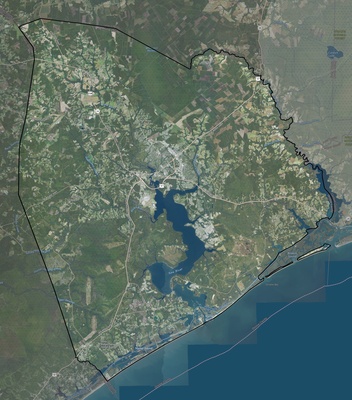 Onslow County NC USGS imagery and topo map