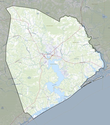 Onslow County NC USGS topo map