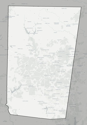 Orange County NC county basemap context