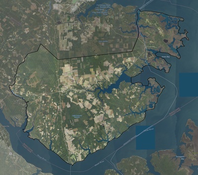 Pamlico County NC USGS imagery and topo map