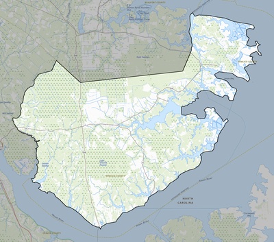 Pamlico County NC USGS topo map