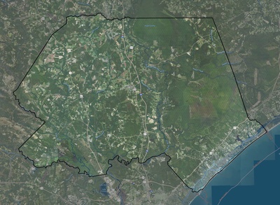 Pender County NC USGS imagery and topo map