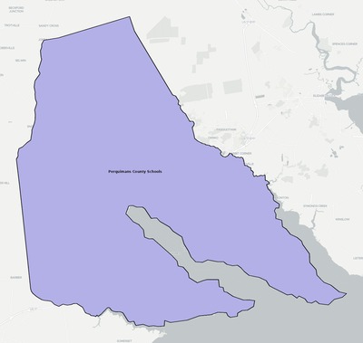 Perquimans County NC school district boundaries map