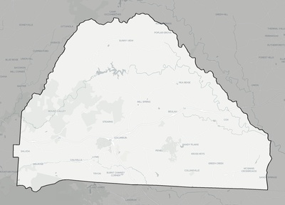 Polk County NC county basemap context