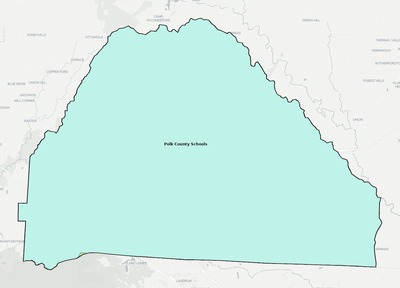 Polk County NC school district boundaries map