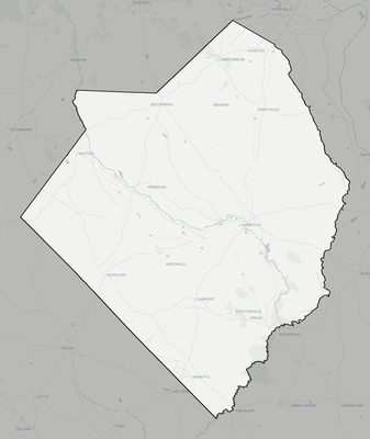 Robeson County NC county basemap context