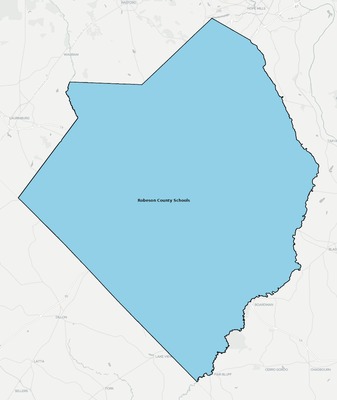 Robeson County NC school district boundaries map