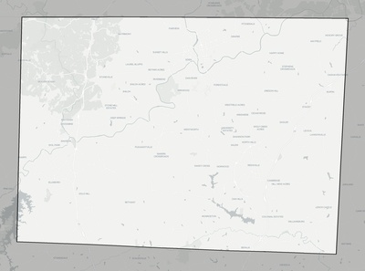 Rockingham County NC county basemap context