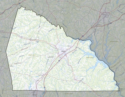 Rowan County NC USGS topo map