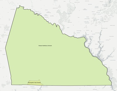 Rowan County NC school district boundaries map