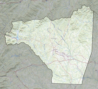 Rutherford County NC USGS topo map
