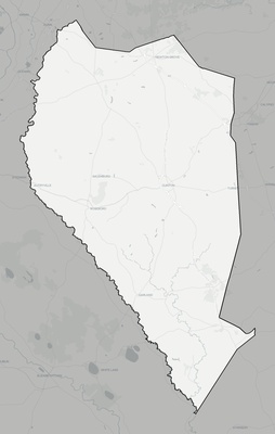 Sampson County NC county basemap context