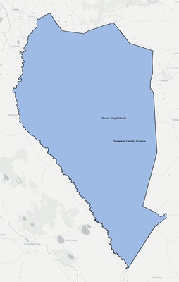 Sampson County NC school district boundaries map