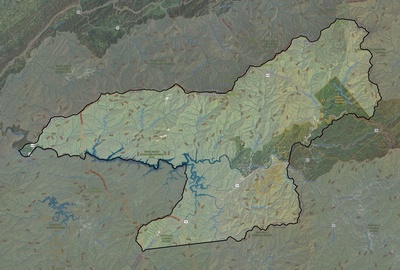 Swain County NC USGS imagery and topo map