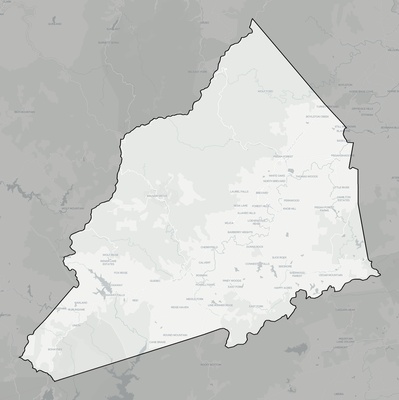 Transylvania County NC county basemap context