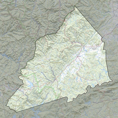 Transylvania County NC USGS topo map